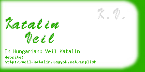 katalin veil business card